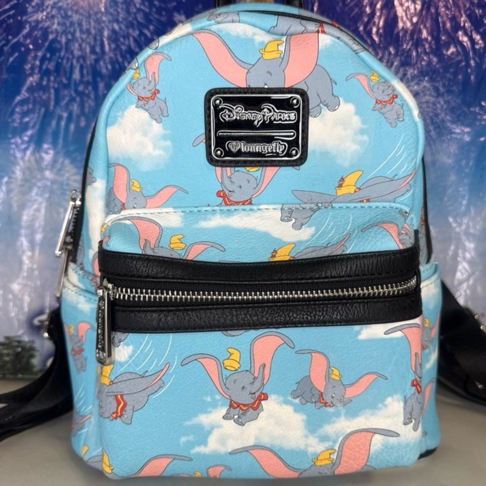 RARE Disney parks Loungefly Dumbo the flying elephant mini backpack